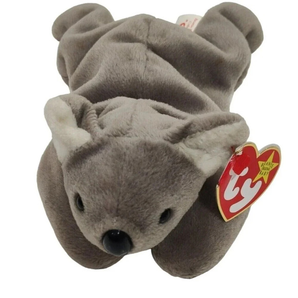 Ty Beanie Babies Mel Koala Bear Plush Stuffed Animal Toy Gray 8 in Hang Tag FLAW - Picture 1 of 11